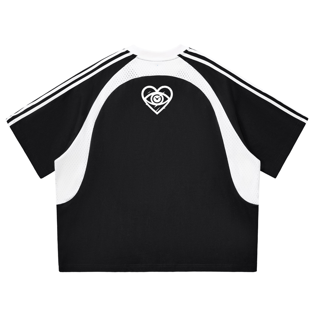 MNE Contrast Panel Mesh Tee
