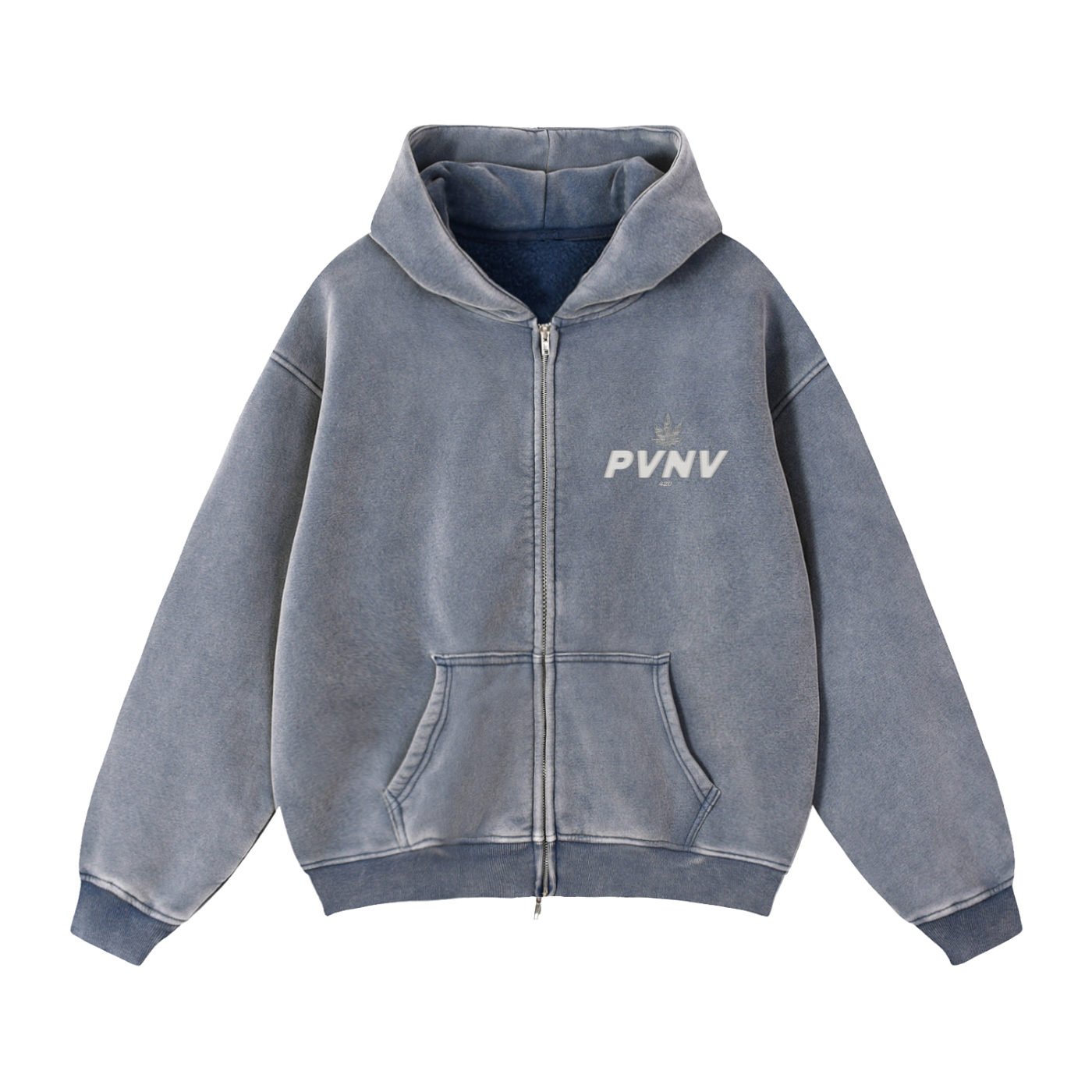 Pvnv Smokers Club Zip Boxy hoodie