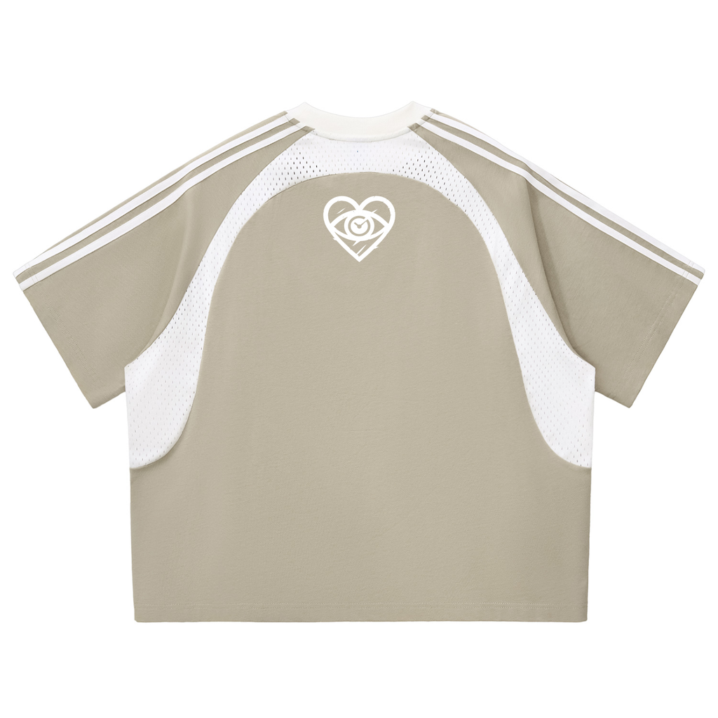 MNE Contrast Panel Mesh Tee